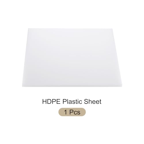 Image of 6 inch x 6 inch x 1 /4 inch HDPE Plastic Sheet, High Density Polyethylene Sheet Cutting Board White Solid Block, [for DIY, Home Floor]