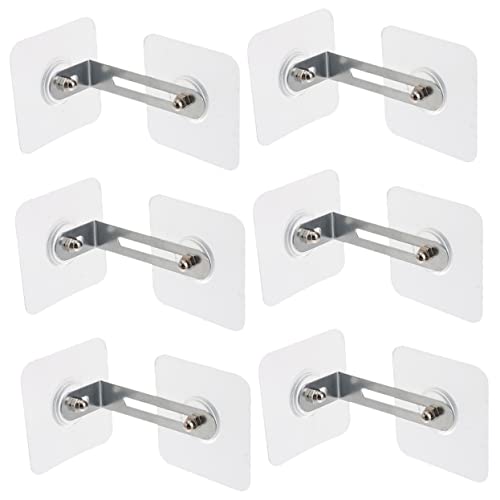 TINEASUR 6個 防倒固定器 粘着式家具壁固定具 転倒防止 棚 テレビ台対応 免工具設置 の 対策に