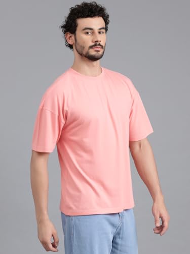 Image of KOTTY Men's Solid Oversized Fit T-Shirt