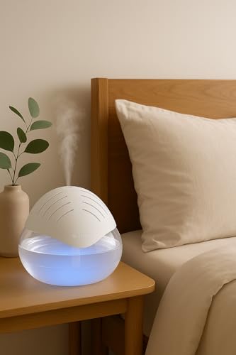 Image of Aroma Diffuser & Humidifier | 1.5L Essential Oil Diffuser | Soothing LED | Includes 2 Free Fragrance Oils (Cool Cat + Surprise) | Perfect for Bedroom, Office, Home, Spa & Aromatherapy