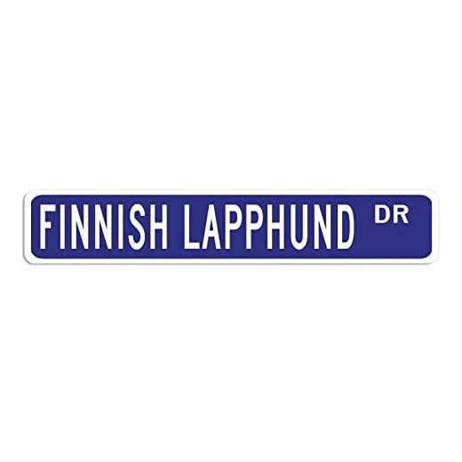 Finnish Lapphund Street Sign Finnish Lapphund Pet Animal Gift Wall Plaque Decoration