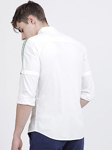 Image of The Indian Garage Co Men's Cotton Slim Fit Placement Print Full Sleeves Cutaway Collar Casual Shirt