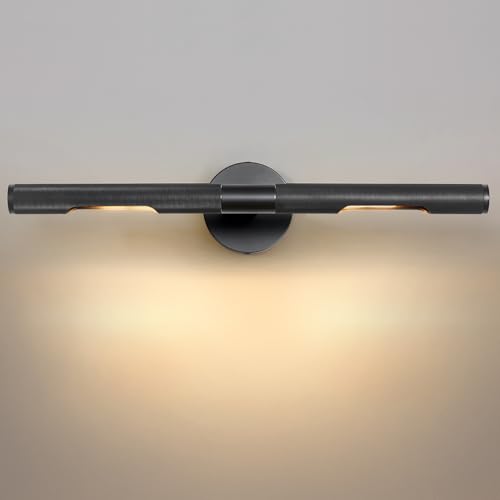 Image of 22 inch L Picture Light Dimmable Vanity Bathroom Light Rotatable 360 Wall Sconce Lights for Pictures Art Gallery Painting Frame,Include Bulbs,Black,22 inch L x 1.38 inch D