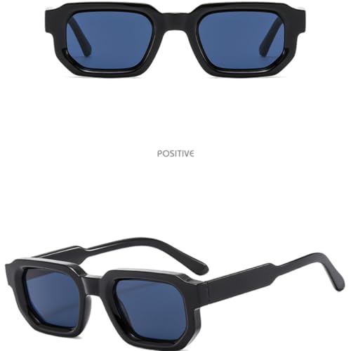Lunettes de soleil de qualité supérieure gris léopard et verres bleus - 4