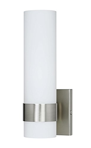 Xinbei Lighting Wall Light Ada Wall Sconce With Opal Cylinder Glass In Brushed Nickel, Bathroom Vanity Light For Living Room & Corridor Xb-W1185-Bn #TOP2