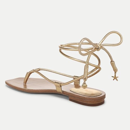 Image of Rope Flat Sandals for Women Strappy Open Toe Thong Sandals Summer Slingback Slip On Slide Sandals with Adjustable Strap
