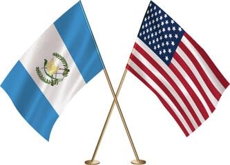 Image of Set of 5 National Flag Themed Sticker Decal of Flag, Country Map, Circular Shape, Heart Shape and with USA Flag for Car, Phone, Circular Shape, Laptop, Mug, Bottle, Textbooks (Guatemala)