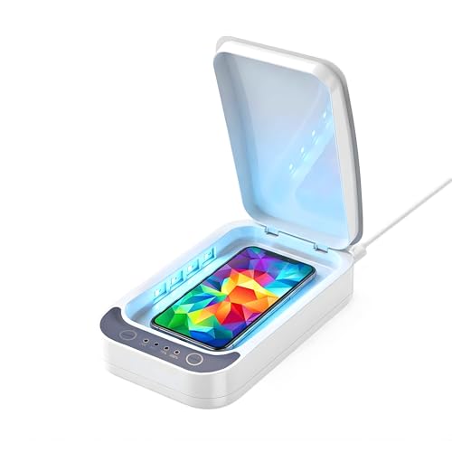 Portable Phone Cleaning Box with Built-in LED Light – Multi-Purpose Organizer for Phones, Jewelry, Watches & Small Accessories – Compact Case with Aroma Function, USB Power Port, and Modern Design