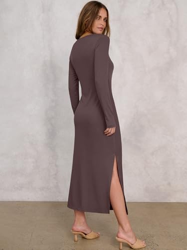 Image of ANRABESS Women's Fall Long Sleeve Casual Maxi Dress