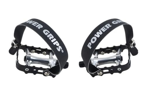 Power Grips High Performance Pre-Assembled Strap/Pedal Kit, Black