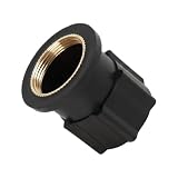 Wasserhahnmutter 32 mm mit festem Sitz, Kunststoff-Befestigungsmutter für Küche & Bad, Wasserhahn Befestigungshalterung – 1 Stück, schwarz