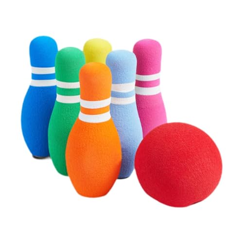 Fenteer Kinder-Bowling-Set, Bowling-Pin und Bälle, motorische Fähigkeiten, Spielzeug, Partygeschenke, Kinderspiele, Bowlingspiel für Kinder, Jungen und