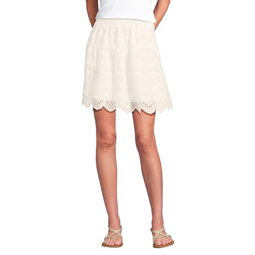 Lands' End Women's Smocked Waist Mini Skirt