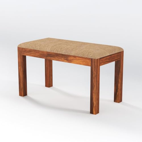 Image of 2 Seater Seating Bench for Home & Office l Daining Table Bench l Multipurpose Seating Bench for Indoor & Outdoor, Balcouny, Waiting Room Bench l Easy DIY l Teak Finish l 35x14.5x17.5