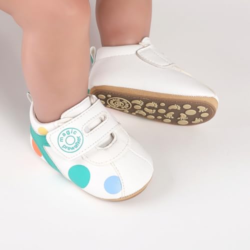 Image of Baby Boys Girls Sneakers Toddler Non-Slip Soft Rubber Sole First Walking Shoes Infant Newborn Crib Dress Shoes