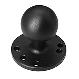 WINDFRD アルミニウム 1.5インチ AMPS ホールラウンドプレートアダプター、タブレット/魚群探知機用の調節可能な取り付けベース、RAM、Arkon、iBoltなどと互換性あり 1.5インチ/Cサイズボールダブルソケットアーム