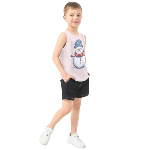 Boys Tank Top Shirts Athletic Loose Sleeveless T-Shirts Crew Neck for Kids Clothing Children4