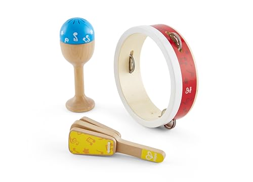 Set de percusión Hape infantil que estimula el ritmo y la coordinación motriz fina