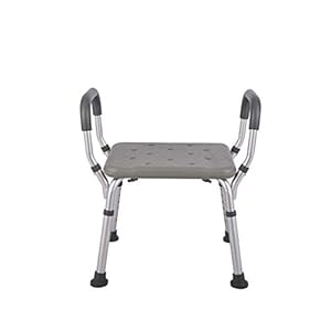 NMDCDH Heavy Duty Douchekruk met armleuning Multi Use Badstoel Veiligheid 38-50Cm Hoogte Verstelbare Douchestoel Badkamer Ouderen Hulpmiddelen voor gehandicapten Anti-Slip Rubberen Voeten – 150Kg/