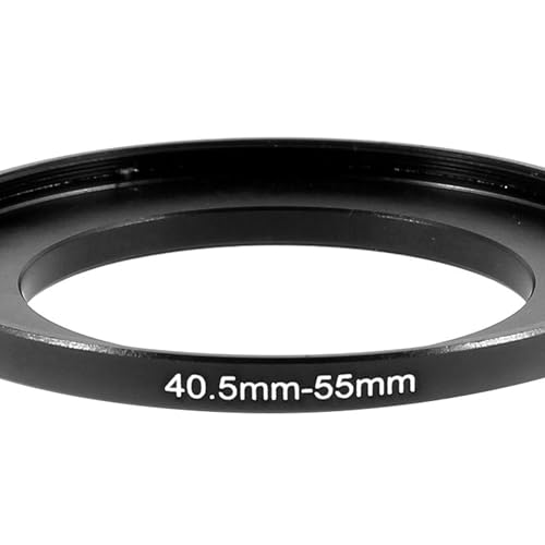 Anillo Adaptador Metálico Step Up uxcell de 40,5 mm a 55 mm para Cámara, Rosca Macho 40,5 mm y Hembra 55 mm, Negro miniatura 6