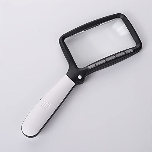 Lupa para leer textos pequeños con diseño rectangular plegable y LED 2