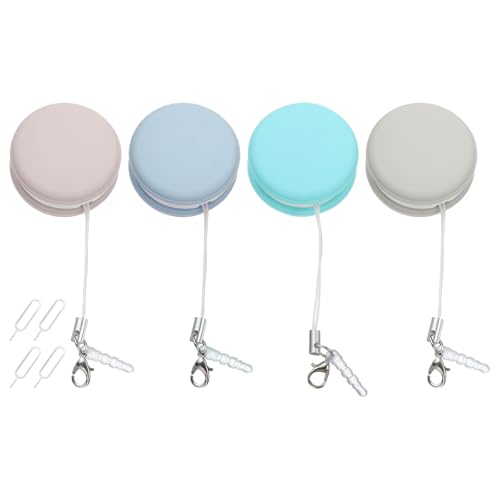 MECCANIXITY 4Pcs Candy Colors Phone Screen Cleaner, Blue Khaki Pink Green Phone Screen Cleaning Wipes, Fingerprint Proof Cleaning Ball for Mobile Phones Computers Car Screens