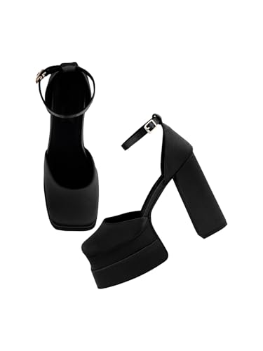 TRYME Classy Alluring Block Heels Perfect for Every Occasion, Elegant & Fashionable Platform For Womens & Girls