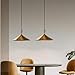 Modern Cone Pendant Light Fixture, Brass Cone Hanging Light, Gold Conical Hanging Lamp Shade, Home Deco Lighting (30 cm)