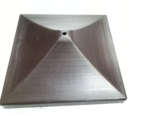 Fence Post Protection Caps for Wooden Posts 75mm x 75mm (3 X 3) Brown Plastic Covers - Pk of 4