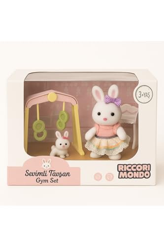 Mini Tavşan Aksesuarlı Salıncak Seti, Renkli