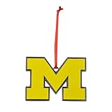 Michigan Wolverines Block M Metal Christmas Ornament