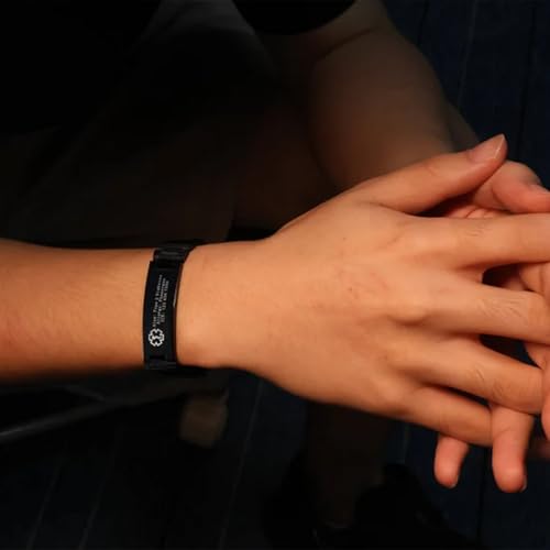 Stainless Steel Medical ID Bracelet for Men & Women - Custom Engraved Medical Alert ID Bracelet for Men & Women - Essential Health Information Wristband - Emergency Safety Accessory4