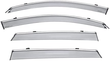 WellVisors Window Visors Wind Deflectors Compatible with Mercedes-Benz 2016-2022 GLC-Class X253 with Chrome Trim Rain Guards 3-847MB020