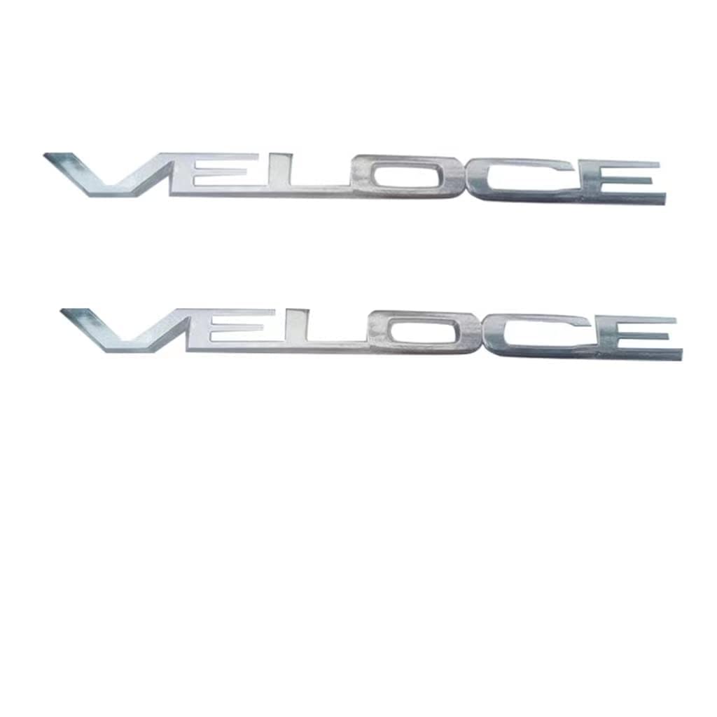 Grfit Silver Car Lettering Decoration Logo Veloce, For Alfa Romeo Giulia Stelvio Replacement 3D Car Sticker Logo,