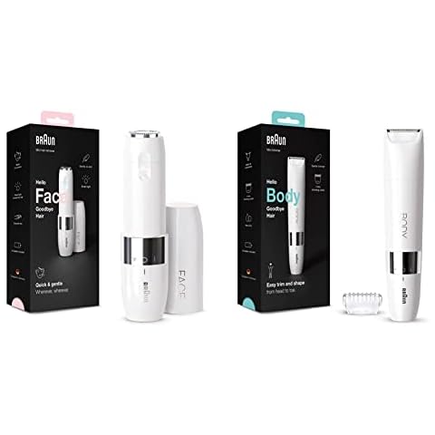 Braun Face Rasuradora Facial Depiladora con Luz Smartlight & Body Mini Afeitadora Corporal Cover