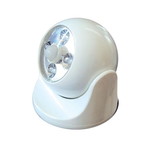 Maxsa 40241 Motion Activated use Anywhere Weatherproof Wireless LED Light, White,Off/White