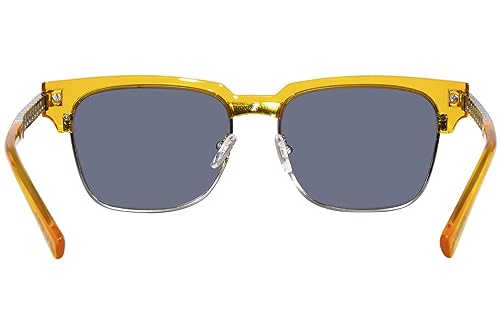Versace VE4447 541280 Sunglasses Transparent Yellow/Dark Blue Square Shape 55mm4