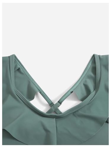 GORGLITTER Girl's Two Piece Swimsuit Floral Ruffle Bikini Set Cute Bathing Suit4