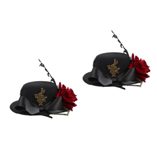 Épingle à cheveux chapeau haut-de-forme pour costume Halloween de fille