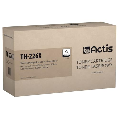 Actis TH-226X Toner for HP Printer; HP 26X CF226X Replacement; Standard; 9000 Pages; Noir