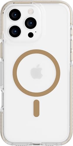 tech21 EvoCrystal – Coque de Protection Contre Les Chocs pour iPhone 16 Pro Max Compatible avec MagSafe – Norme Militaire testée 15 Fois – Or