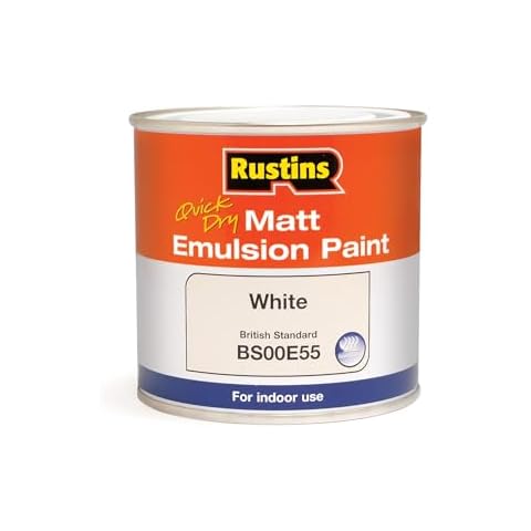 RUSTINS Quick Drying White Matt Emulsion Paint Cover