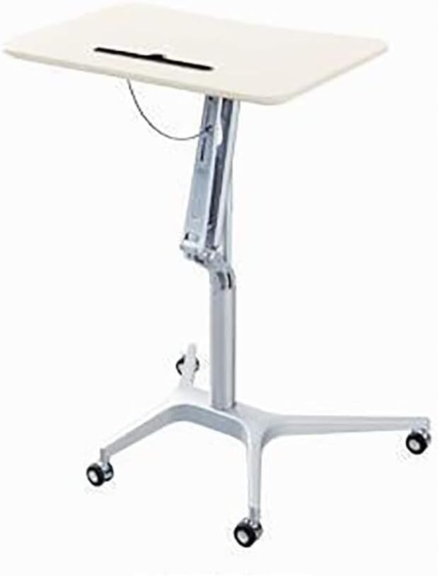 Height Adjustable Portable Lectern, Mobile Podium Stand for Schools, Churches, and Events - White, 75x62.5x23.5cm(Wood) - Image 2