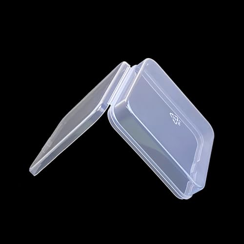 Image of 24 Pack Clear Square Plastic Beads Storage Containers Box (2.76 x 2.76 x 0.67 Inch), Square Bead Organizers for Small items, Crafts, Beads, Coins, Jewelry and Business Cards