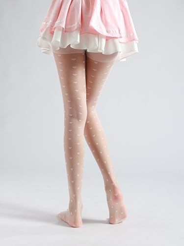 Image of Sahabowi Women Sheer Tights, High Waist Pantyhose, Vintage Control Top Stockings(Patterns Colourful), Pantyhose5