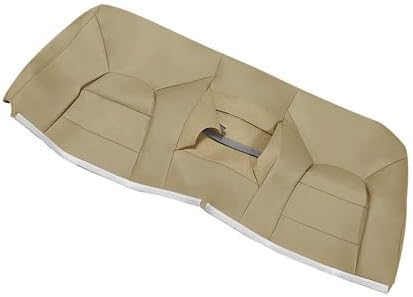 Driver & Passenger Rear Bench Top & Bottom Leather Seat Covers Tan Compatible with Ford F250 F350 F450 F550 Lariat 1999 2000