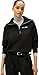 Tommy Hilfiger Damen Sweatshirt mit Reißverschluss Classic Script Fleece Half-Zip, Schwarz (Black), L