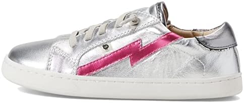 Old Soles Girl's Bolty Runner (Toddler/Little Kid) Silver/Rich Silver/Fuchsia Foil EU 24 (US 8 Toddler) M
