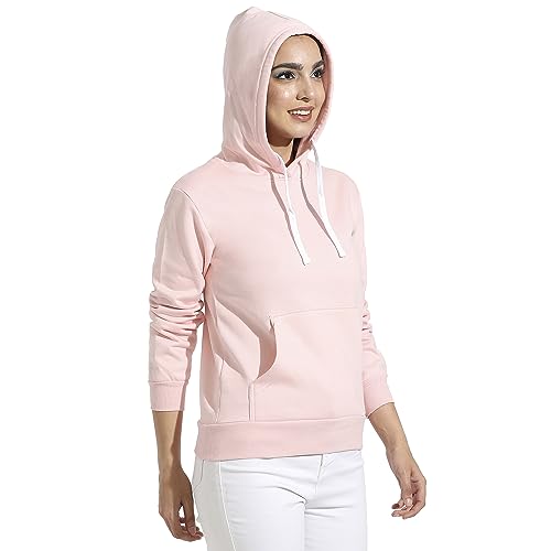 Image of PINACOLADA Women's Pullover Hoodie with Kangaroo Pockets for Casual Wear | Hooded Neck | Long Sleeve | Drawstring Closure | Cotton Sweatshirt Crafted with Comfort Fit for Everyday Wear