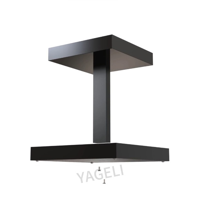 YAGELI Black Perfume Organizer for Men - 2 Tier Acrylic Cologne Rack Organizer for Men, Rectangular Vanity Storage with Sturdy Design, Space Saver for Bathroom & Bedroom